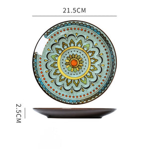 Alexa Creative hand-painted ceramic plate round plate