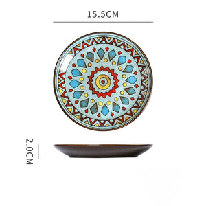 Alexa Creative hand-painted ceramic plate round plate