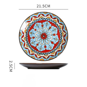 Alexa Creative hand-painted ceramic plate round plate