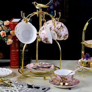Malaya  Bird Tea Cup Saucer Spoon Set