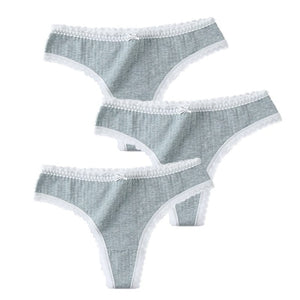 3 Pcs/Set  Panties G-String Cotton