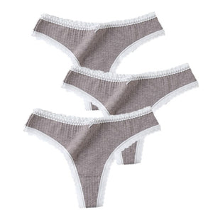 3 Pcs/Set  Panties G-String Cotton