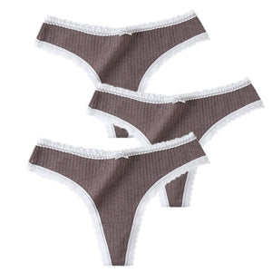 3 Pcs/Set  Panties G-String Cotton