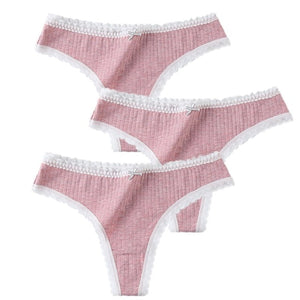 3 Pcs/Set  Panties G-String Cotton