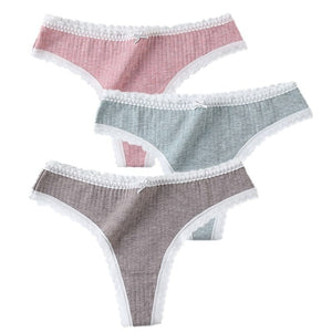 3 Pcs/Set  Panties G-String Cotton