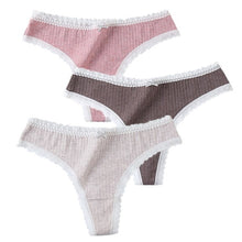 Load image into Gallery viewer, 3 Pcs/Set  Panties G-String Cotton
