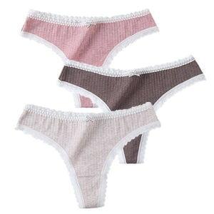 3 Pcs/Set  Panties G-String Cotton