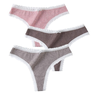3 Pcs/Set  Panties G-String Cotton