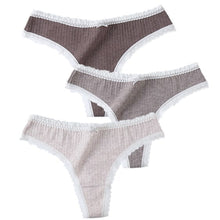 Load image into Gallery viewer, 3 Pcs/Set  Panties G-String Cotton
