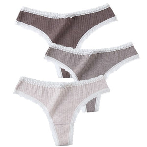 3 Pcs/Set  Panties G-String Cotton