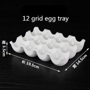 ceramic 12 separation egg tray