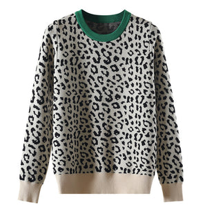Carla sweater leopard knitted