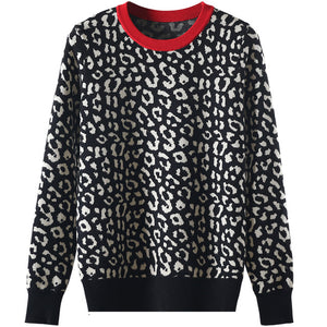 Carla sweater leopard knitted
