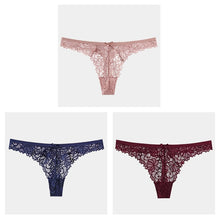 Load image into Gallery viewer, 3Pcs/Lot  Lace Thong Low Waist Panties String
