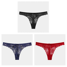 Load image into Gallery viewer, 3Pcs/Lot  Lace Thong Low Waist Panties String
