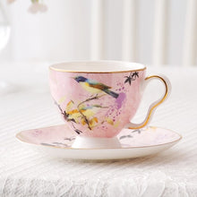 Load image into Gallery viewer, Valentina Hand painted High-grade Coffee Cup Saucer Set English
