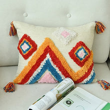 Load image into Gallery viewer, Handmade Luxury Moroccan Style Cushion Cover Wool Tassels Boho Style Ethnic Colorful Pillow Cover 45x45cm/30x50cm HomeDecoration

