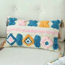 Load image into Gallery viewer, Handmade Luxury Moroccan Style Cushion Cover Wool Tassels Boho Style Ethnic Colorful Pillow Cover 45x45cm/30x50cm HomeDecoration
