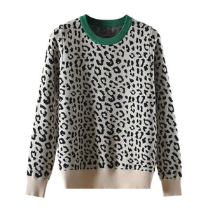 Carla sweater leopard knitted