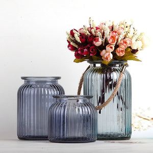 Luisa Set Glass Vase Large ,Medium Small for perfect Living Room