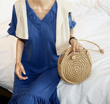 Load image into Gallery viewer, Alia  Rattan Bag Round
