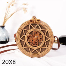 Load image into Gallery viewer, Alia  Rattan Bag Round
