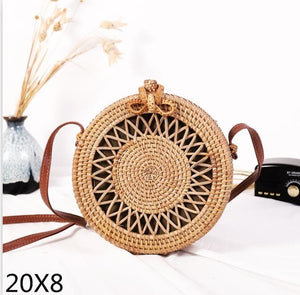 Alia  Rattan Bag Round
