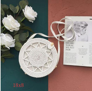 Alia  Rattan Bag Round