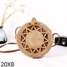 Load image into Gallery viewer, Alia  Rattan Bag Round
