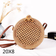 Load image into Gallery viewer, Alia  Rattan Bag Round
