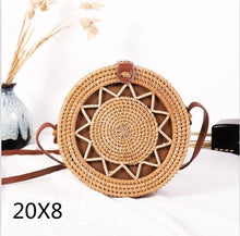 Load image into Gallery viewer, Alia  Rattan Bag Round
