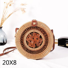 Load image into Gallery viewer, Alia  Rattan Bag Round
