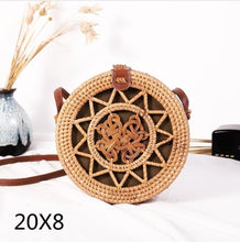 Load image into Gallery viewer, Alia  Rattan Bag Round
