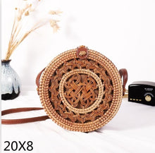Load image into Gallery viewer, Alia  Rattan Bag Round
