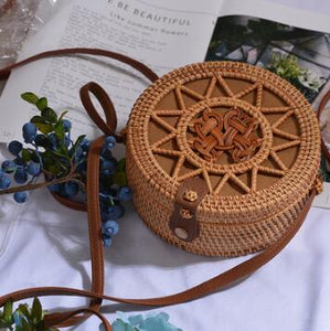 Alia  Rattan Bag Round