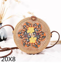 Load image into Gallery viewer, Alia  Rattan Bag Round
