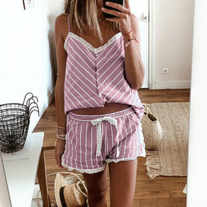 Paola Stripe Short Pijama
