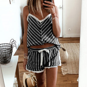 Paola Stripe Short Pijama