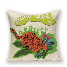 Load image into Gallery viewer, Green  Tiger Animal Pillow Cover 45*45 Jungle
