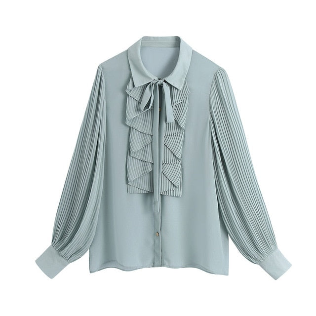 Cascading ruffle Boho Chic blouse
