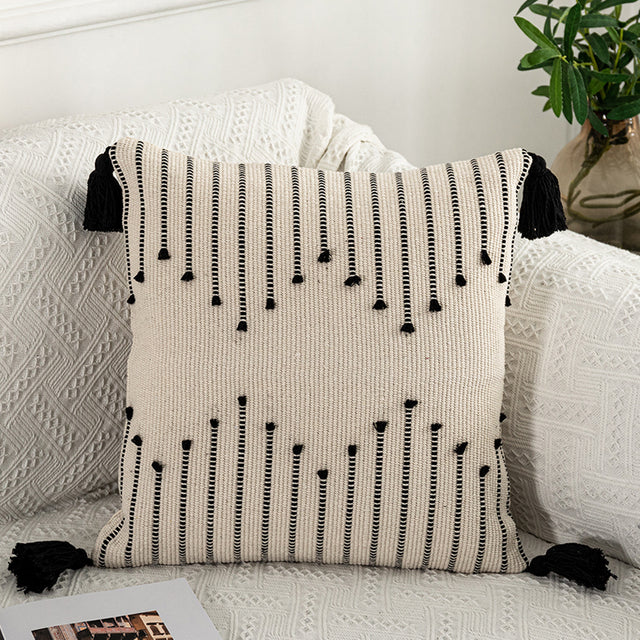 Geometric cushion cover Tassels pillow cover Woven Thick Rug Cushion cover  45x45cm/30x50cm
