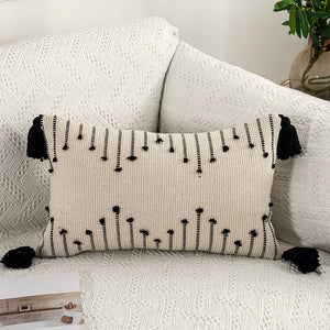 Geometric cushion cover Tassels pillow cover Woven Thick Rug Cushion cover  45x45cm/30x50cm