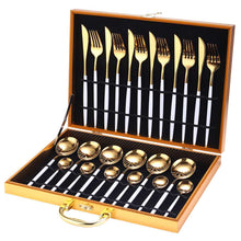 Load image into Gallery viewer, Luxury 24Pcs/set Gold Cutlery Silverware Set
