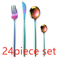 Load image into Gallery viewer, Luxury 24Pcs/set Gold Cutlery Silverware Set
