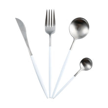 Load image into Gallery viewer, White &amp; Gold Dinnerware

