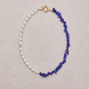 Blue Gravel Necklace  Indian Pendant