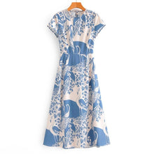 Load image into Gallery viewer, Lulu light blue bird dress
