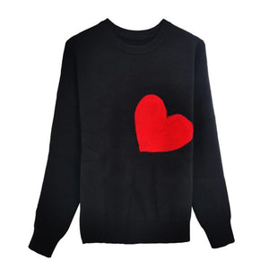 Anthro SUNDRY SWEATER with BIG RED HEART