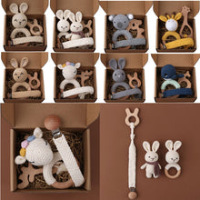 Load image into Gallery viewer, 1Set Crochet Bunny Baby Teether
