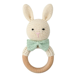 1Set Crochet Bunny Baby Teether